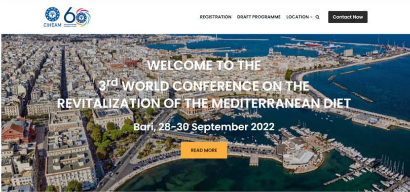 Gender-SMART joins the 3rd World Conference on the Revitalization of the Mediterranean Diet